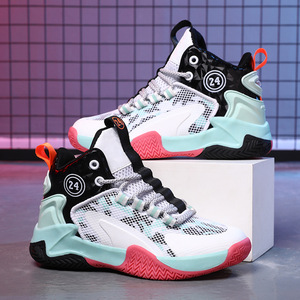Chaussures de sport de <span class=keywords><strong>basket</strong></span>-ball pour garçons nouveau fond souple antidérapant moyen et grand sport mode confortable respirant baskets montantes - Product Image 1