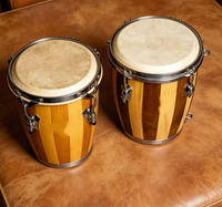 Conga portable bicolore de 7 pouces avec anneau à rivets, tambour à main professionnel, vente chaude