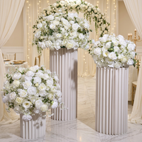 Nouvelle boule de fleurs artificielles d'hortensia et de rose de 80 cm pour décoration de table de mariage et de fête