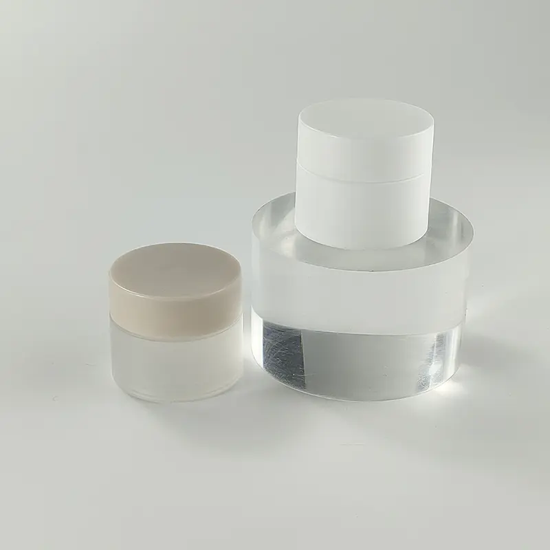 Double Walls Mini Size PP Cream Jar 10g 20g Plastic Skincare Packaging Eye Cream Solid Blush Container