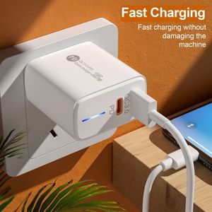 25W <b>USB</b> A+<b>C</b> Phone Power Adapter US EU <b>Plug</b> Type-<b>C</b> Super Fast Charging Multi-function Travel Wall Charger With Package Box - Product Image 4