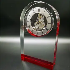 นาฬิกาคริสตัลตั้งโต๊ะสุดพิเศษสำหรับเป็นของชำร่วยเป็นของขวัญ K9จากแขกคริสตัล