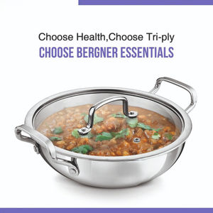 Ensemble de casseroles modernes en acier inoxydable antiadhésif à trois couches avec couvercle, vaisselle, ustensiles de cuisine - Product Image 2