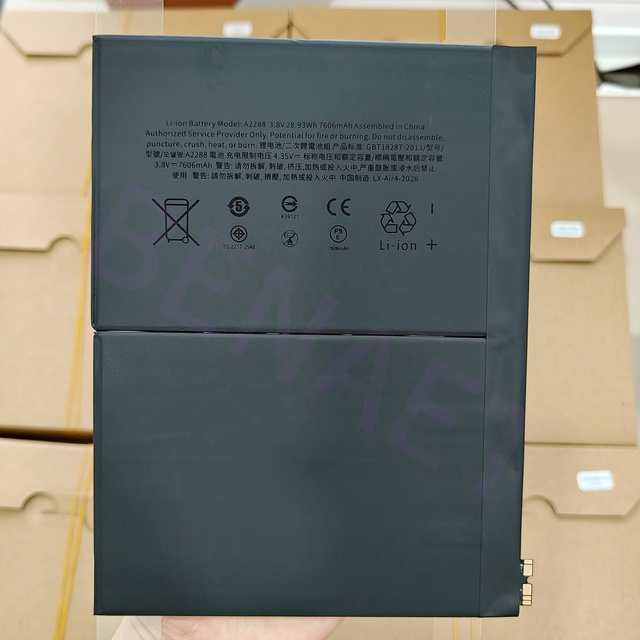 High Quality 3.8V 7606mAh Replacement Tablet Battery Wholesale Factory for Apple ipad Air 5 A2588 A2589 A2591 A2288 Inch Battery
