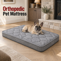 Matelas orthopédique pour chien avec étiquettes de marque personnalisées, housse matelassée amovible et options de tissus pour les marques de détail