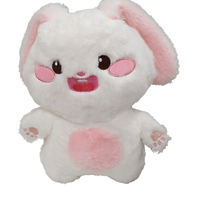 Jouet Lapin d'Anniversaire en Peluche Douce Personnalisé, Lapin en Peluche Mignon, Fabrication OEM ODM, Vente en Gros, Polyester, Coton PP, Brodé