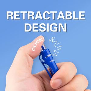 Stylos à encre gel rétractables noirs pour journalisation, pointe fine 0,5 mm, écriture fluide, non effaçables, pour bureau et école, pour OEM - Product Image 4