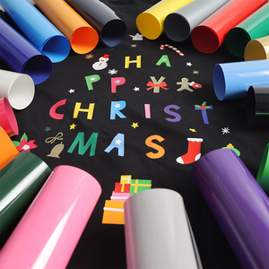 <span class=keywords><strong>Film</strong></span> de transfert thermique PVC HTV haute température 30cm 50cm 24 pouces 25m en rouleau pour logos personnalisés, tissus, t-shirts, vêtements, longue durée - Product Image 3