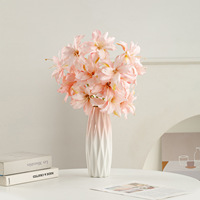 Vase de table en céramique rose dégradé, écologique, décoration d'intérieur, design moderne haut de gamme, style mariage, hydroponique, floral