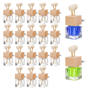 <strong>Car</strong> <strong>Diffuser</strong> Bottles Empty 8ml Square Essential Oil <strong>Diffuser</strong> Bottle with Vent <strong>Clip</strong> - Product Image 1