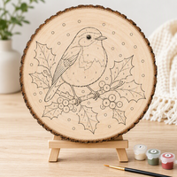 Plaque en bois naturel brut en vrac pour projets artisanaux de Noël, motifs variés, fournitures pour fêtes intérieures