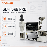 Tostadora de Café Yoshan Totalmente Automática con Pantalla Táctil, 1.5kg/1kg, Máquina Eléctrica para Tostar Granos de Café en Pequeñas Cantidades para Cafeterías