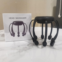 Nouveau masseur de tête anti-stress en forme de pieuvre à 8 griffes, vibrations haute fréquence, mini stimulateur du cuir chevelu, gratte-tête électrique à 360 degrés