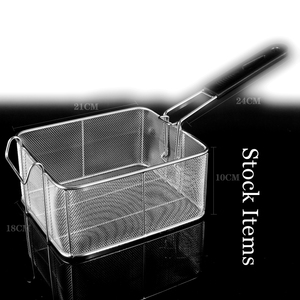 Colador de freidora de alambre de acero inoxidable, cesta de metal para freír para servir alimentos - Product Image 4