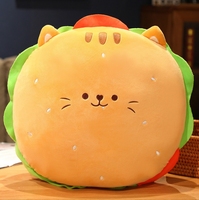 Hamburger mignon en peluche oreiller de sieste filles bureau prix usine Hamburger en peluche jouet