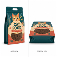 Sachet d'emballage personnalisé pour aliments pour animaux de compagnie, pochette refermable à fermeture éclair, résistant à l'humidité, pour chiens et chats, OEM ODM