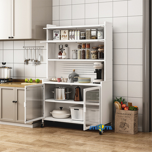 Gabinete de <span class=keywords><strong>vajilla</strong></span> minimalista moderno con marco de acero, precio al por mayor, muebles de restaurante, solución de almacenamiento de <span class=keywords><strong>vajilla</strong></span> de cocina - Product Image 3
