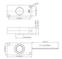 Qualité sonore parfaite 35*70mm Rectangle boîte haut-parleur 4ohm 3W maison intelligente projecteur haut-parleur accessoires