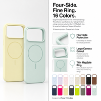Coque de téléphone en silicone magnétique de luxe à 16 couleurs pour 17 Pro Max/16/15/14, antichoc, fine, anti-poussière, finition mate