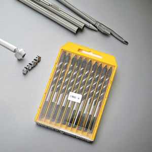 Conjunto de Brocas Triangulares Profissionais em Aço Carbono Reforçado com Cabo de Aço Carbono Reforçado de 5mm para Perfuração de Madeira - Product Image 1