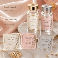 Étiquettes personnalisées imperméables pour flacons de sérum cosmétique à base de peptides, autocollants pour petits échantillons, impression en rouleau pour emballage