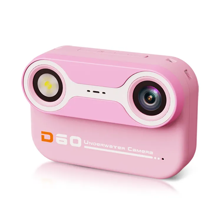 2024 más nuevo mini video digital D60 cámaras flash niños MP3 juegos niños cámara de fotos 400mAh batería juguetes para niños