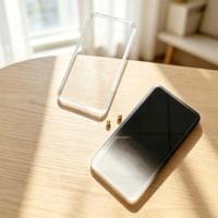 Rectangular Four Sided Polished Large Beveled Glass for Smart Home Panels Figurine Display Bases Customizable in Multiple Sizes