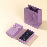 Caja de Regalo Morada para Lápiz Labial, Caja de Regalo Premium Vacía, Caja de Empaque para Regalo, Cumpleaños, Día de San Valentín, Día del Maestro