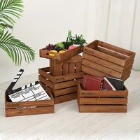 Caisse en bois vintage moderne, vente en gros, boîte de rangement décorative pour légumes et fruits, modèle en bois recyclé pour la maison