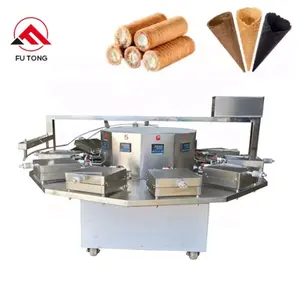 Machine de cuisson de cône de sucre roulé/Machine de fabrication de cône de crème glacée/ligne de Production de cône de gaufre de Pizza