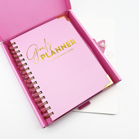 Agenda Semanal Personalizada de Alta Calidad con Tapa Blanda Rosa, Agenda Semanal Espiral