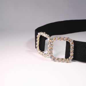 เข็มขัดผู้หญิงแบบสวมมีหัวเข็มขัดมุก ยืดหยุ่นได้ สไตล์ Y2K กรอบโลหะผสมชุบเคลือบ - Product Image 2