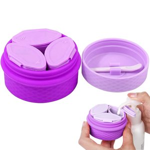 Mới Hợp Thời Trang Sản Phẩm Silicone Du Lịch <span class=keywords><strong>Container</strong></span> Hộp Thuốc Nhỏ Mẫu <span class=keywords><strong>Container</strong></span> 4 Trong 1 Du Lịch Silicone Kem Lọ Có Nắp Đậy - Product Image 3