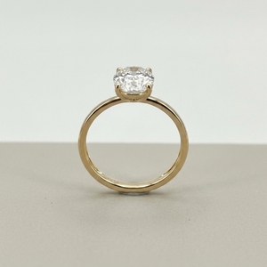 <span class=keywords><strong>Anello</strong></span> di Fidanzamento in Oro Giallo 18K con <span class=keywords><strong>Diamante</strong></span> Ovale CVD da Laboratorio IGI HQ Gems Au750 D VS1 da 2, 3, 4, 5 carati - Product Image 5