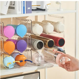 Groothandel 1/2/3 Grid Plastic Stapelbare Waterfles Houder Rack Opslag Organizer Reismok Cup Organizer Organizer - Product Image 1