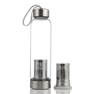 <span class=keywords><strong>Bouteille</strong></span> d'eau alcaline en verre de style classique de 500 ml avec bouchon à vis et filtre à eau hydrogène à bille pour les voyages - Product Image 4