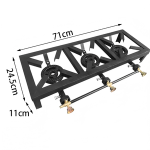 3-<span class=keywords><strong>burner</strong></span> <span class=keywords><strong>Countertop</strong></span> Bếp gas gang xách tay LPG bếp cho sử dụng ngoài trời bán hàng của bếp di động bùng nổ - Product Image 4