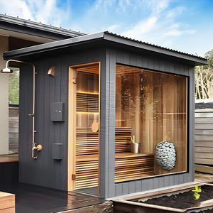 4 Persons Garden Large Steam High-End Luxury Outdoor Sauna <strong>Room</strong> Family Shower Steam Sauna <strong>Room</strong> - Product Image 1
