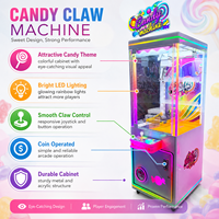 Machine de jeu à griffes à monnayeur, direct usine, pour jouets d'arcade, snacks et bonbons