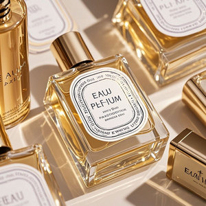 Printing Fashionable Waterproof Custom Perfume Bottle Sticker Essential Oil Label Printing Used Cosmetic Vinyl