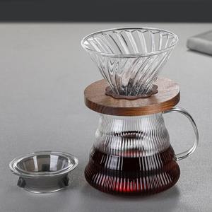 Set Caffettiera in Vetro Resistente al Calore per Uso Domestico, Caraffa per Caffè Pour Over, Utensili Mocha Cloud, Capacità e <span class=keywords><strong>Dimensioni</strong></span> Personalizzabili - Product Image 4