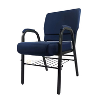 Chaise d'église rouge empilable moderne et bon marché avec accoudoirs, vente en gros, chaise de conférence à emboîtement pour chaire d'église, auditorium, théâtre