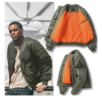 Vente en gros blouson bombardier à bretelles arrière style punk blouson aviateur de qualité supérieure rembourré pour hommes avec bretelles, blouson bombardier F1