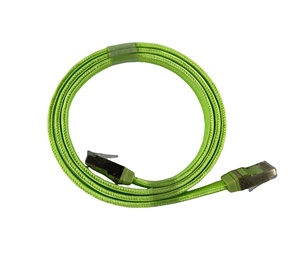 OEM Cat6a Cat7 30AWG Nylon cobre puro algodón robusto trenzado Ethernet <span class=keywords><strong>Cable</strong></span> SSTP redondo plano trenzado Patch Cord <span class=keywords><strong>Cable</strong></span> - Product Image 5