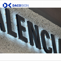 Lettres 3D en acrylique rétroéclairées Daco, conception gratuite, étanches IP65, garantie 3 ans, éclairage publicitaire pour restaurant et magasin