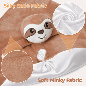 Manta de Seguridad de Perezoso Suave y Adorable para Bebés, Niños y Niñas, Manta de Apego para Recién Nacidos, Juguete de Peluche de Perezoso para Bebés - Product Image 2