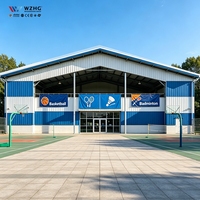 Edificio de Estructura de Acero Galvanizado de Gran Envergadura, Solución Integral, Antisísmico, para Piscina de Natación y Trampolín