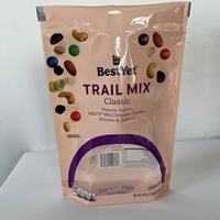 Fabrication de sachets debout avec fermeture éclair et fenêtre pour mélange de fruits secs cacahuètes raisins amandes noix de cajou bonbons au chocolat