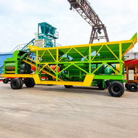 Planta de hormigón móvil económica directa de fábrica modelo YHZS90 CON MEZCLADOR JS1500 para proyectos grandes que incluyen silo de polvo