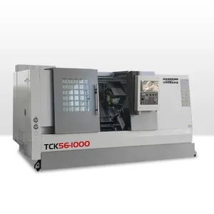 Máquina-ferramenta CNC chinesa de alta qualidade, torno automático Z-MaT de aeronavegabilidade, mini TCK56-1000 horizontal